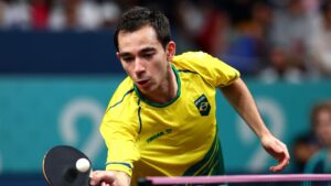Hugo Calderano brilha no Mundial.