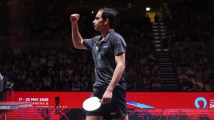 Hugo Calderano se classificou à final do Mundial de Tênis de Mesa.