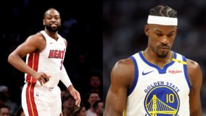 Dwyane Wade e Jimmy Butler na NBA.