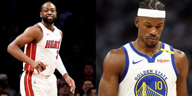 Dwyane Wade e Jimmy Butler na NBA.