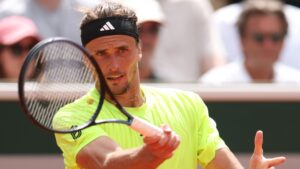 Alexander Zverev em Roland Garros.