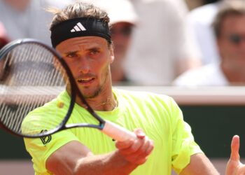 Alexander Zverev em Roland Garros.
