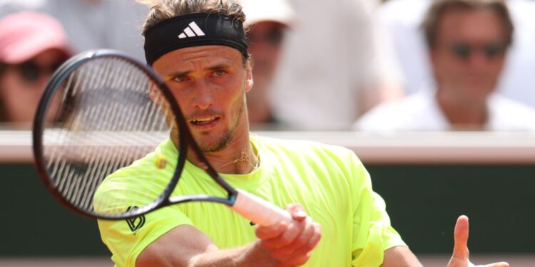 Alexander Zverev em Roland Garros.