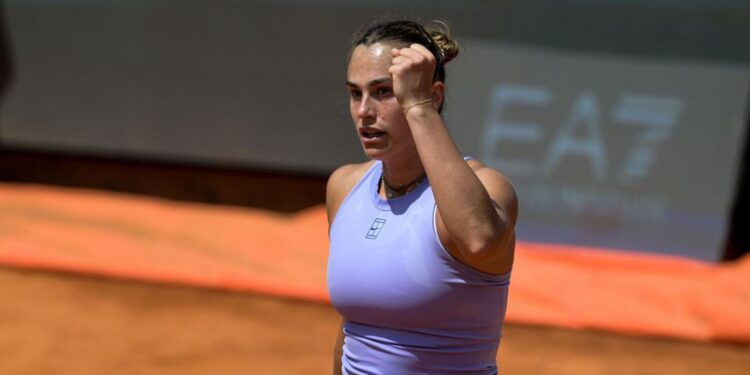 Sabalenka segue firme no Roma Open