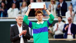 Jannik Sinner em Roland Garros