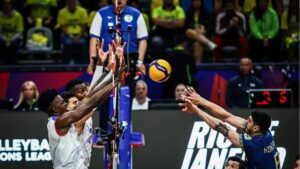 Lance de partida entre Brasil e Cuba, pela VNL