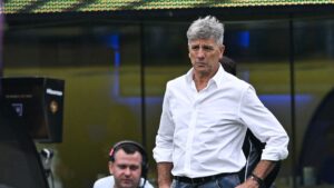 Renato Gaúcho, treinador do Fluminense, durante partida contra o Borussia Dortmund