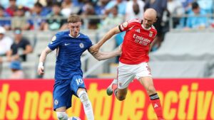 Lance de jogo entre Benfica e Chelsea