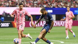 Lance de jogo entre PSG e Inter Miami