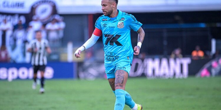 Neymar, do Santos, durante partida contra o Botafogo