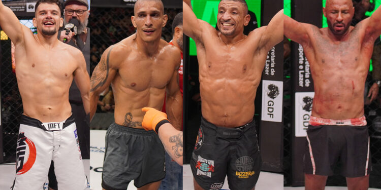 Cleiton Morais, Arcângelo “Anjo”, Marcelo Medeiros e Carlos Mistoca seguem na disputa - Foto: @Caftos/Jungle Fight