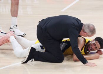 Tyrese Haliburton rompeu o tendão de Aquiles (Crédito: Getty Images)