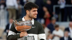 Alcaraz em Roland Garros.