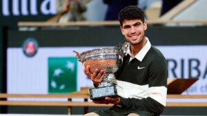 Carlos Alcaraz, campeão de Roland Garros.