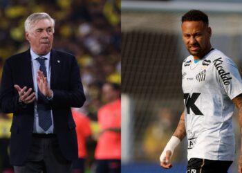 Carlo Ancelotti e Neymar.