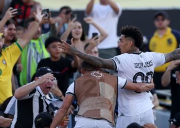 Botafogo x PSG na Copa do Mundo de Clubes da Fifa.