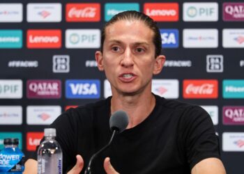 Filipe Luís, técnico do Flamengo.