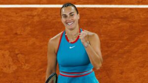 Sabalenka em Roland Garros.