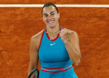 Sabalenka em Roland Garros.