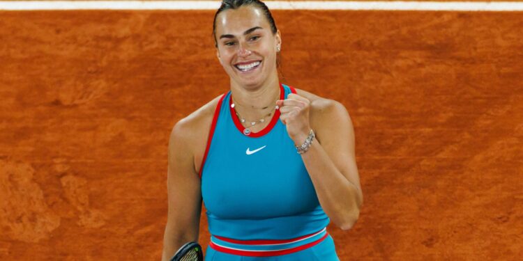 Sabalenka em Roland Garros.
