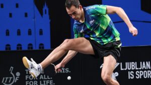 Hugo Calderano disputou a final do WTT de Ljubljana.