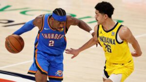 Oklahoma City Thunder e Indiana Pacers nas finais da NBA.