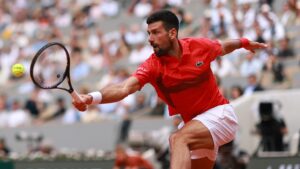 Novak Djokovic em Roland Garros.
