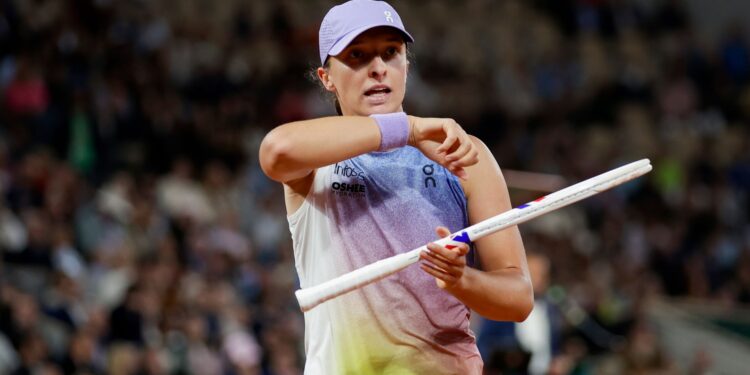 Swiatek em Roland Garros.
