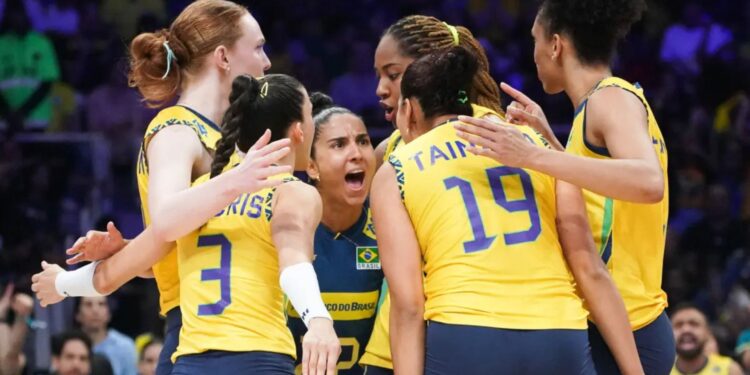 Brasil encarou a Bélgica na VNL.