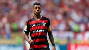 Bruno Henrique, do Flamengo, durante jogo contra o Chelsea