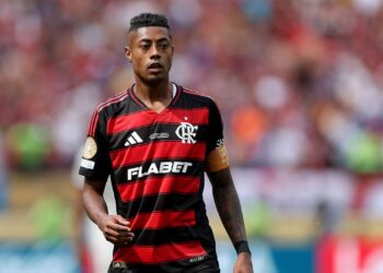 Bruno Henrique, do Flamengo, durante jogo contra o Chelsea