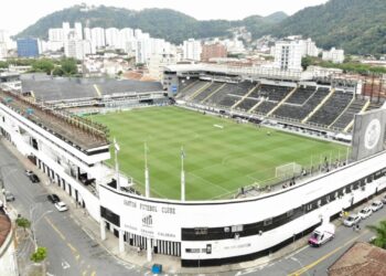 Foto aérea da Vila Belmiro