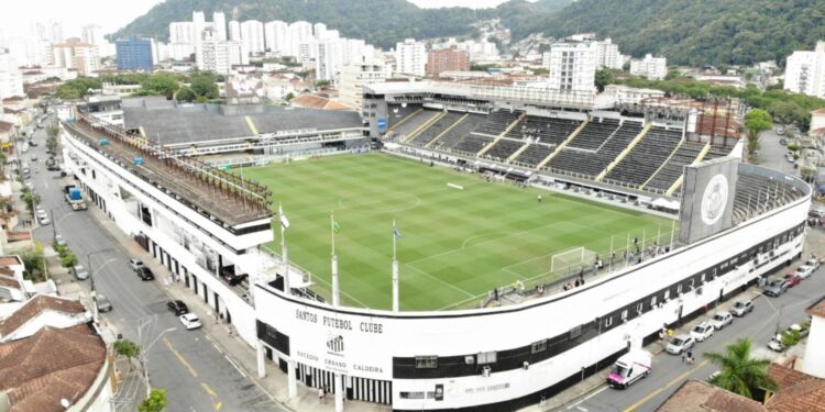 Foto aérea da Vila Belmiro