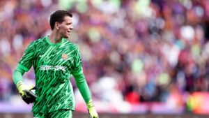 Wojciech Szczesny, do Barcelona, durante jogo contra o Real Madrid