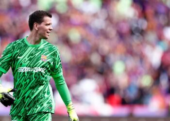 Wojciech Szczesny, do Barcelona, durante jogo contra o Real Madrid
