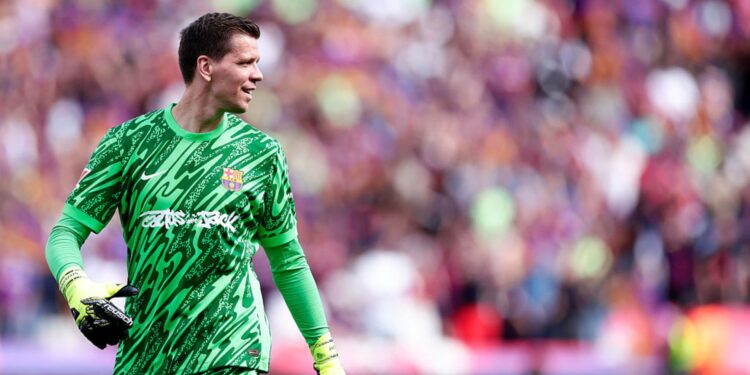 Wojciech Szczesny, do Barcelona, durante jogo contra o Real Madrid