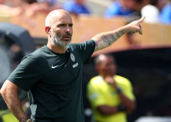 Enzo Maresca, treinador do Chelsea, durante partida contra o Fluminense