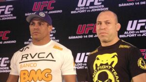 Vitor Belfort e Wanderlei Silva, lutadores brasileiros de MMA