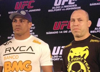 Vitor Belfort e Wanderlei Silva, lutadores brasileiros de MMA
