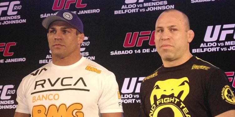 Vitor Belfort e Wanderlei Silva, lutadores brasileiros de MMA