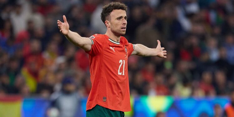 Diogo Jota no futebol.