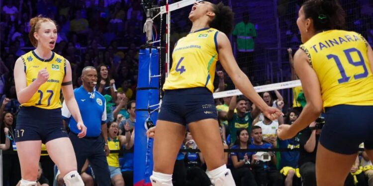 Brasil vence mais uma na VNL.