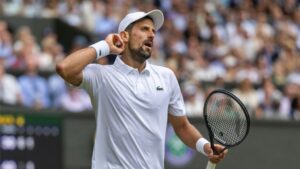 Djokovic em Wimbledon.