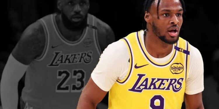 Bronny James e LeBron James - Créditos: Imagem Divulgação Instagram/@shahinourian