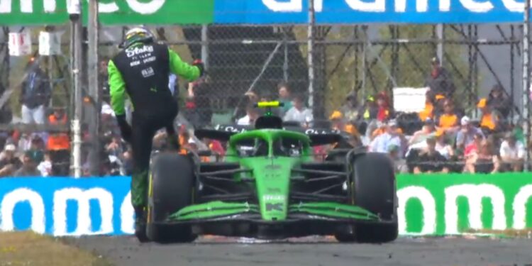 Gabriel Bortoleto ficou apenas cinco voltas na pista