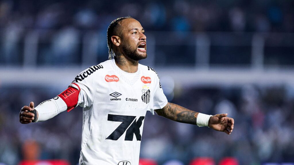 Neymar decidiu o jogo contra o Flamengo