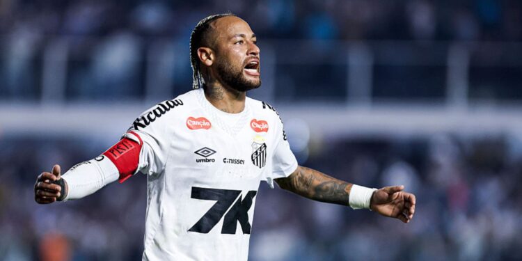 Neymar decidiu o jogo contra o Flamengo