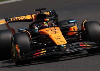 Oscar Piastri na F1 pelo GP da Bélgica.