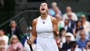 Sabalenka em Wimbledon.