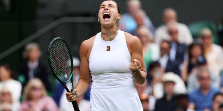 Sabalenka em Wimbledon.